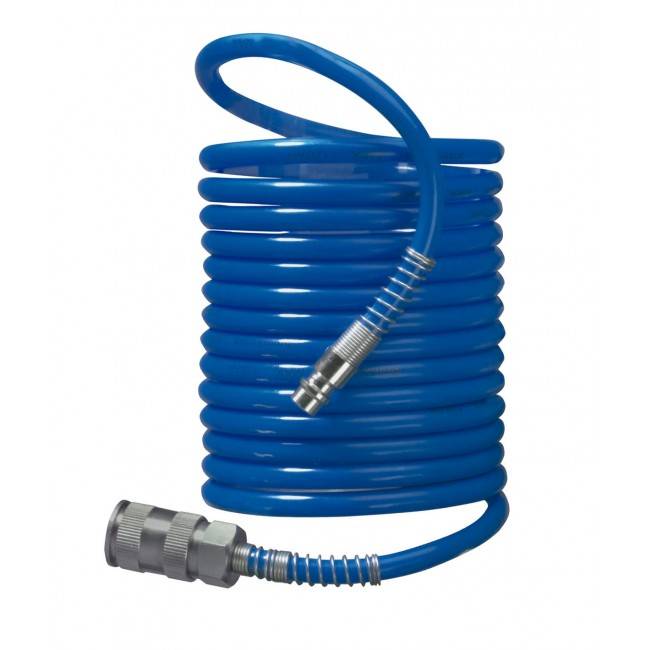 Tubo Aria Compressa Spirale 5m - PU - 8 Bar - Con Raccordi Rapid - Per Compressori - Foto 12
