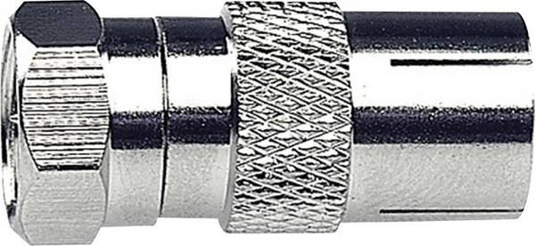 Axing CFA 1-00 Adattatore coassiale F.  Connessioni: Spina coassiale IEC, Spine a F  1 pz.