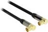 DeLOCK - Antennenkabel - UHF-Steckverbinder (M) - UHF-Steckverbinder (W) - 2,0m - Koax - Schwarz - Winkelanschluss (8886
