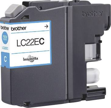 Cartuccia d'inchiostro Brother, modello LC22EC, colore Ciano, con tecnologia Innobella.
