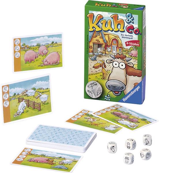 Giochi per bambini - Ravensburger Mitbringspiel mucca & Co. - Giochi per bambini - Ravensburger Mitbringspiel mucca & Co. -