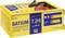 Caricabatterie giallo 'BATIUM 7.24' per batterie da 6V, 12V e 24V. Include morsetti per il collegamento alle batterie.