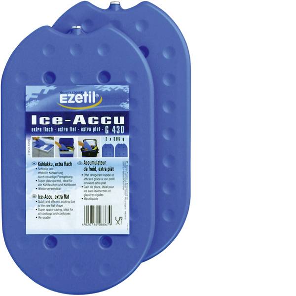 Accessori e ricambi per mini frigo - Accumulatore di freddo Ezetil IceAkku G430 2x385g 886720 1 Paia (L x L x A) 27 x 2.3 x 15.5 cm - Accessori e ricambi per mini frigo - Accumulatore di freddo Ezetil IceAkku G430 2x385g 886720 1 Paia (L x L x A) 27 x 2.3 x 15.5 cm -