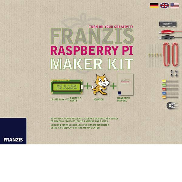 Kit esperimenti e pacchetti di apprendimento - Kit per i Makers Franzis Verlag Raspberry PI Maker Kit 65269 da 14 anni - Kit esperimenti e pacchetti di apprendimento - Kit per i Makers Franzis Verlag Raspberry PI Maker Kit 65269 da 14 anni -