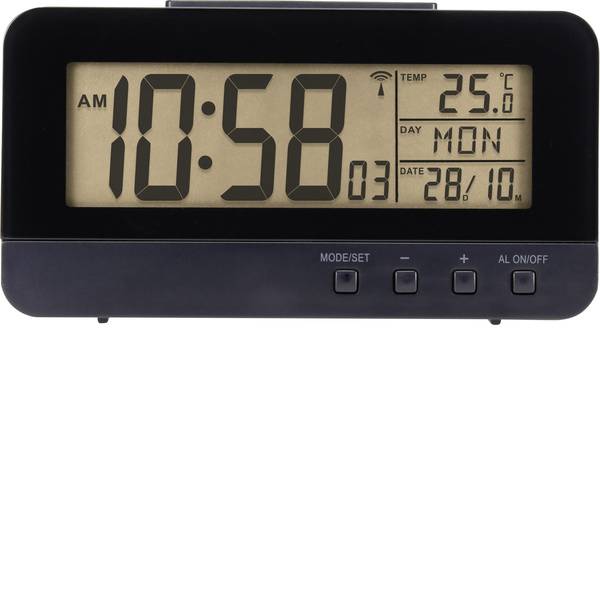 Sveglie - Renkforce KW-9281 Radiocontrollato Sveglia Nero Tempi di allarme 1 - Sveglie - Renkforce KW-9281 Radiocontrollato Sveglia Nero Tempi di allarme 1 -