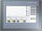Un display touchscreen con la scritta 'SIEMENS SIMATIC HMI' mostra un grafico a linee con diverse stazioni e pulsanti per il controllo.