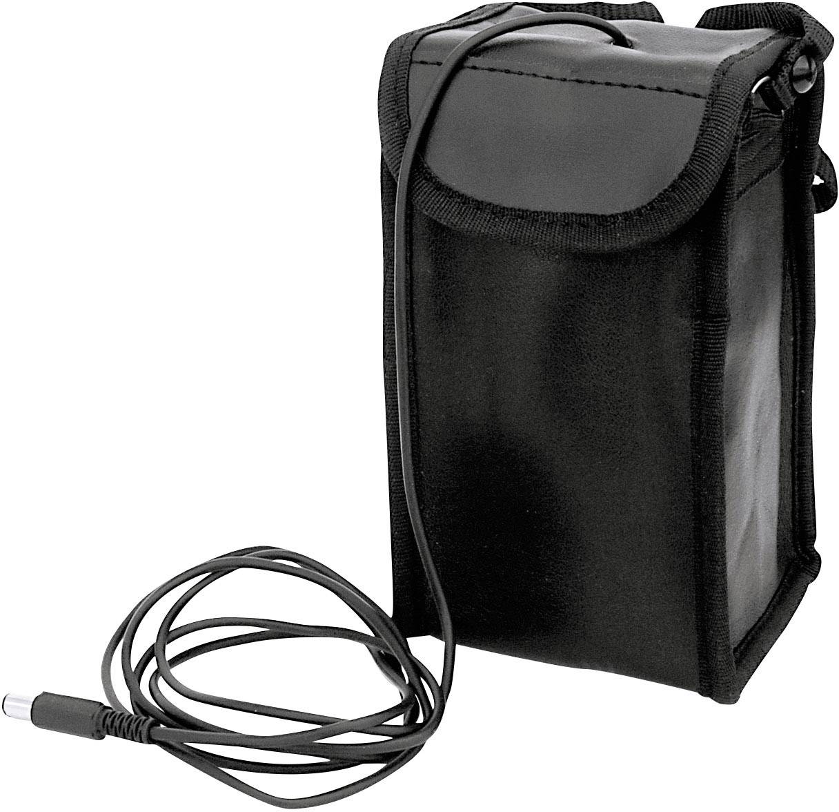 Borsa nera con un cavo lungo fissato ad essa.