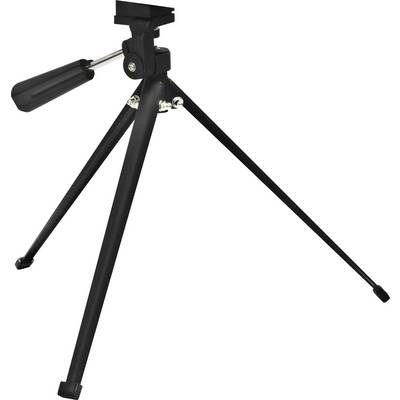 Treppiede in metallo nero, estensibile e regolabile in altezza. Adatto per fotocamere o altri dispositivi.