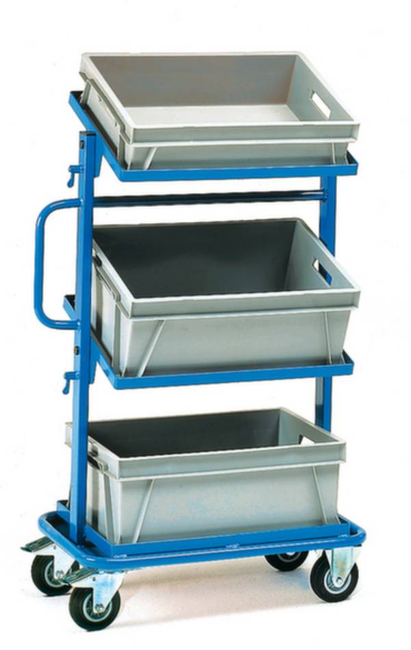 Fetra Hauptartikel 32912 Carrello con ripiani Acciaio verniciato a polvere Capacità di carico (max.): 200 kg Blu brillante (RAL 5007)