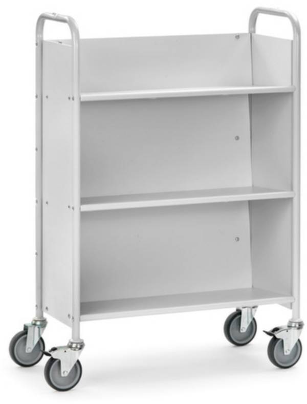Fetra Hauptartikel 4891  Carello ufficio con fermo Acciaio verniciato a polvere Capacità di carico (max.): 150 kg Grigio (RAL 7035)