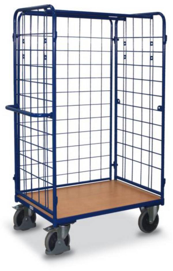 VARIOfit SW-700.306 Carrello con ripiani con fermo Acciaio verniciato a polvere Capacità di carico (max.): 500 kg Blu genziana (RAL 5010)