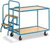 ROLLCART AUG 71 Carrello picking con fermo Acciaio verniciato a polvere Capacità di carico (max.): 250 kg Blu genziana (RAL 5010)