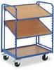 ROLLCART 16-4332 Carrello con ripiani con fermo Acciaio verniciato a polvere Capacità di carico (max.): 200 kg Blu genziana (RAL 5010)