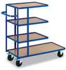 ROLLCART AUG 20 Carrello vivande con fermo Acciaio verniciato a polvere Capacità di carico (max.): 150 kg Blu genziana (RAL 5010)