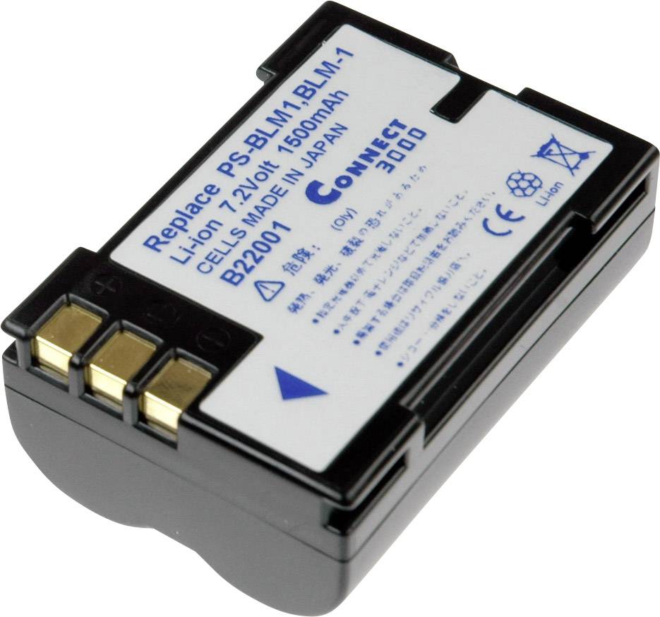 Connect 3000 114939 Batteria ricaricabile fotocamera sostituisce la batteria originale (camera) BML-1 7.2 V 1620 mAh