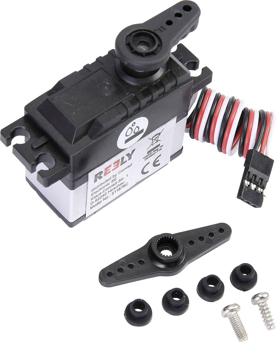 Reely Standard Servo RS-606WP MG Servo analogico Materiale trasmissione: Plastica Sistema innesto: JR