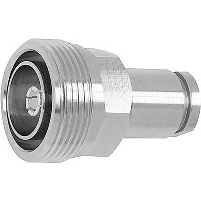 Raccordo metallico per tubo con filettatura zigrinata e attacco liscio. Idoneo per connessioni nel trasferimento di liquidi.