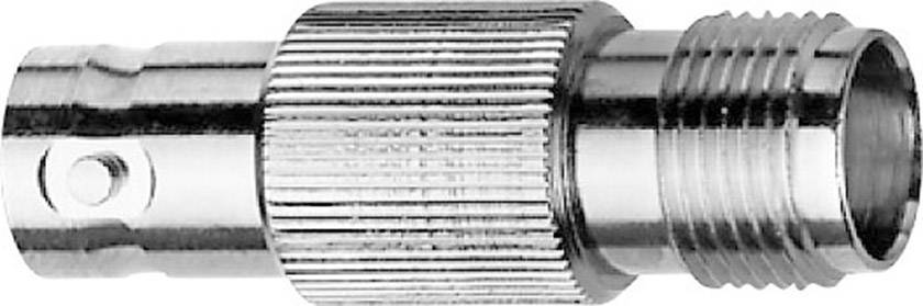 Adattatore metallico con superficie zigrinata, forma cilindrica, con due estremità di connessione diverse. Utilizzato per sistemi di connessione speciali.