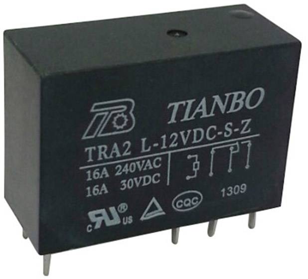 Tianbo Electronics TRA2 L-12VDC-S-Z Relè per PCB 12 V/DC 20 A 1 scambio 1 pz.-0