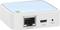 Un router wireless TP-Link Mini con porta LAN/WAN, connettore Micro-USB per l'alimentazione e tasto di ripristino sul lato frontale.