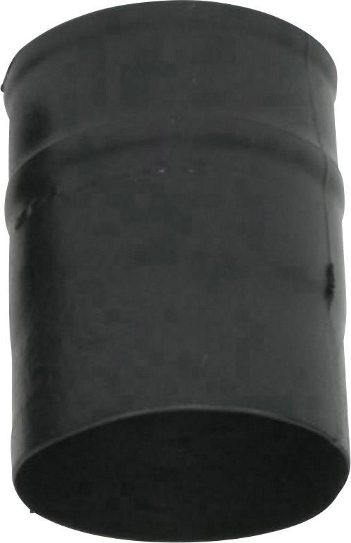 Un anello di gomma nero, cilindrico, utilizzato come elemento di connessione o guarnizione.