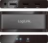 LogiLink Kabel 2 Porte Distributore, splitter DisplayPort 3840 x 2160 Pixel Nero