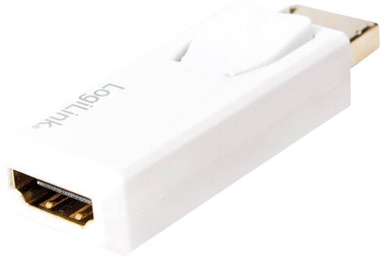Un adattatore USB LogiLink bianco con porta HDMI, idoneo per convertire o collegare dispositivi HDMI con porte USB.