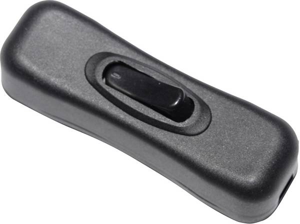 Interruttore a filo nero 1 off/on 2 A Conrad Components 727-BK, 1 pz.