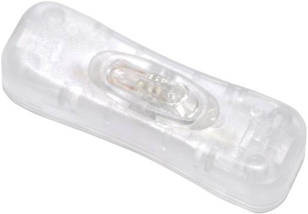 Interruttore a filo trasparente 1 off/on 2 A Conrad Components 727-TR, 1 pz.