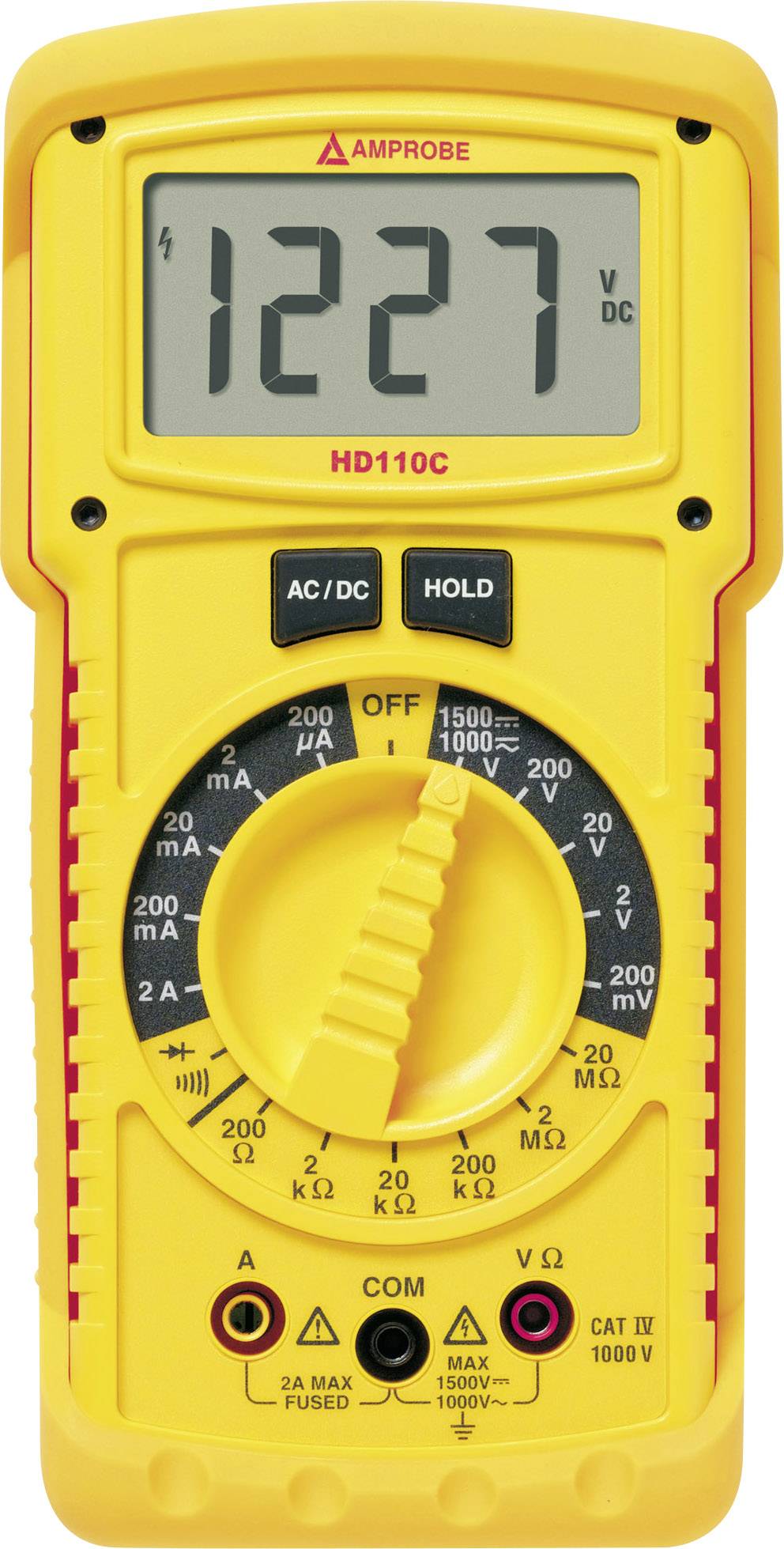 Beha Amprobe HD110C Multimetro portatile Calibrato (ISO) digitale Impermeabile (IP67) CAT IV 1000 V Display (Counts): 1999