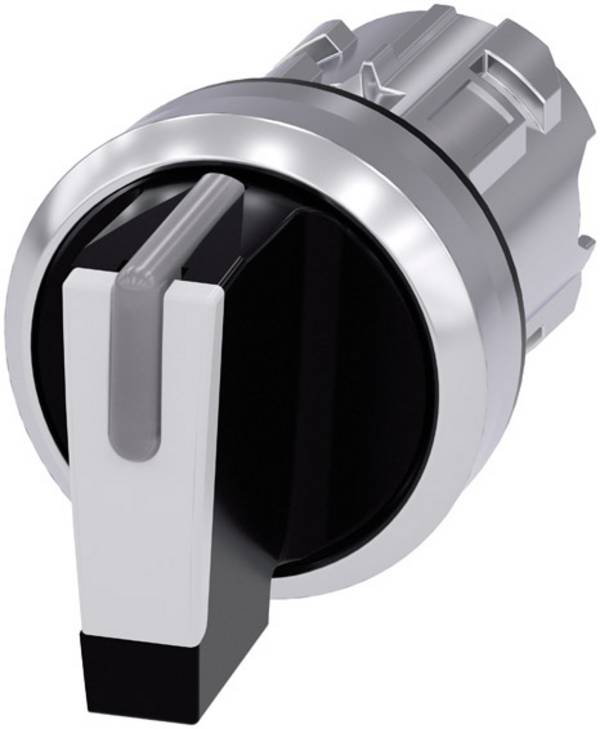 Siemens 3SU10522BM600AA0 3SU1052-2BM60-0AA0 Interruttore a levetta Anello frontale in metallo, Lucido Nero, Bianco 2 x 45 ° 1 pz.