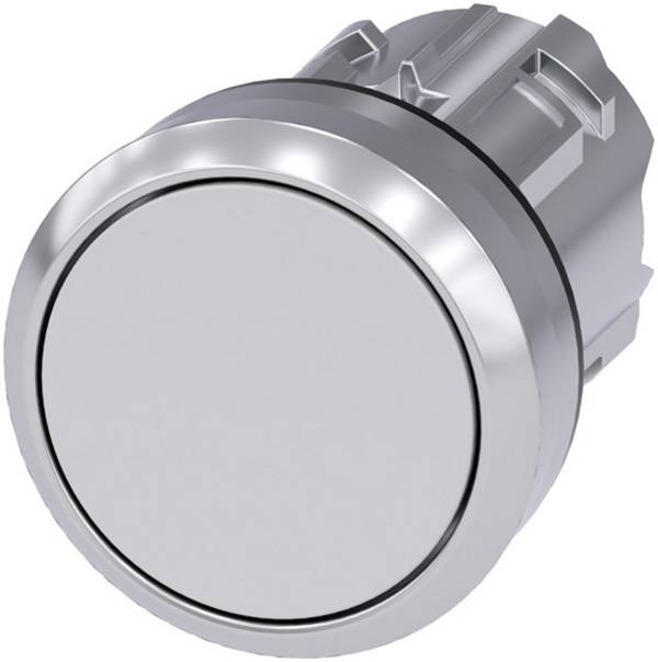 Siemens  3SU10500AB600AA0  3SU1050-0AB60-0AA0  Pulsante  Anello frontale in metallo, Lucido, Piatto  Pulsante  Bianco      1 pz.  Pezzo