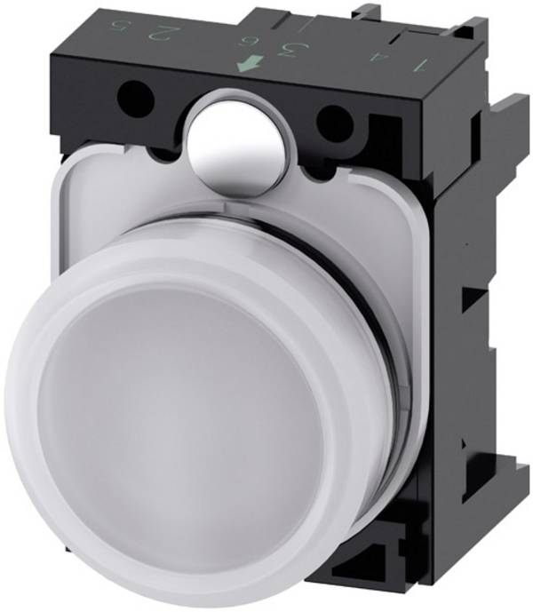 Siemens 3SU1106-6AA60-1AA0 Spia luminosa  piatto Bianco 230 V/AC 1 pz.
