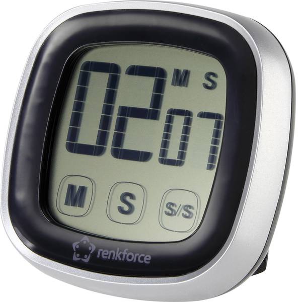 Timer - Renkforce Jumbo S2023 Timer Nero, Argento digitale - Timer - Renkforce Jumbo S2023 Timer Nero, Argento digitale -