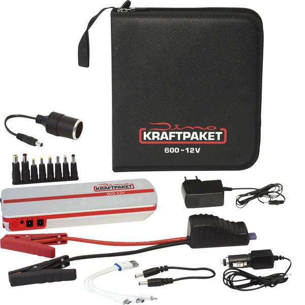 Jump Starter - Sistema di accensione rapido Dino KRAFTPAKET 136102 Corrente davviamento ausiliaria (12 V)=300 A - Jump Starter - Sistema di accensione rapido Dino KRAFTPAKET 136102 Corrente davviamento ausiliaria (12 V)=300 A -