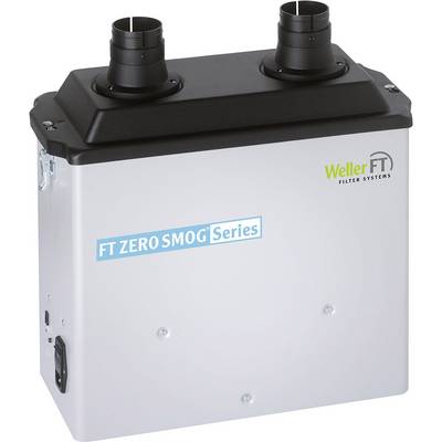 Sistema di filtrazione dell'aria 'FT ZERO SMOG Series' di Weller per l'eliminazione degli inquinanti, con due attacchi superiori, custodia grigia.