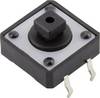 Pulsante a pressione 12 V/DC 0,05 A, 1 off/(on) YST-1103T non agganciante, 1 pz.