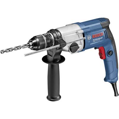 Un trapano Bosch blu con impugnatura nera e attacco per punte, adatto ad applicazioni professionali.
