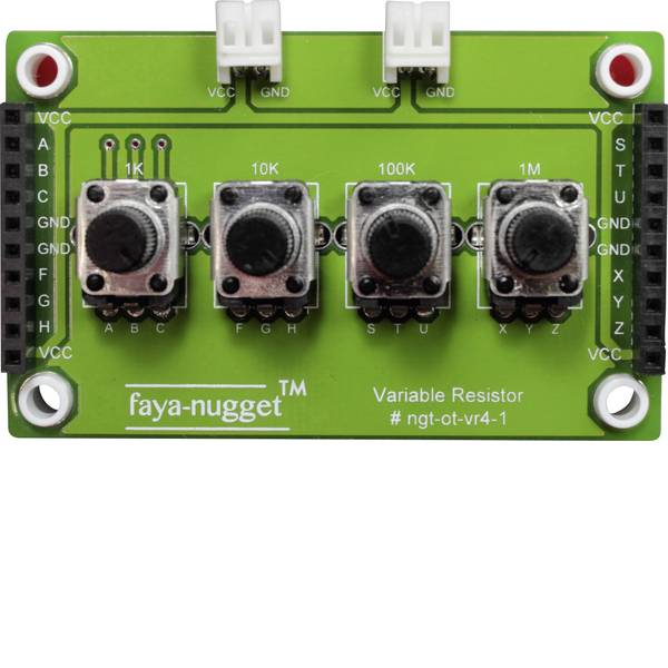 Moduli e schede Breakout per schede di sviluppo - Fayalab Nugget Faya Modul mit 4 variablen Resistoren 801-NU0009 Adatto per (scheda): Arduino, Fayaduino - Moduli e schede Breakout per schede di sviluppo - Fayalab Nugget Faya Modul mit 4 variablen Resistoren 801-NU0009 Adatto per (scheda): Arduino, Fayaduino -
