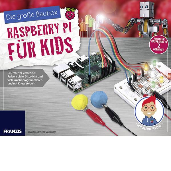 Kit esperimenti e pacchetti di apprendimento - Franzis Verlag 65291 Raspberry Pi für Kids Kit per esperimenti da 14 anni - Kit esperimenti e pacchetti di apprendimento - Franzis Verlag 65291 Raspberry Pi für Kids Kit per esperimenti da 14 anni -
