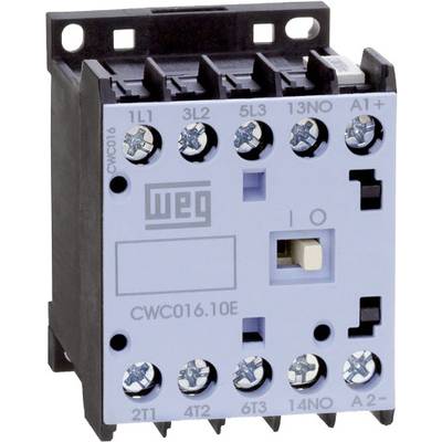 WEG CWC07-01-30C03 Contattore  3 NA 3 kW 24 V/DC 7 A con contatto ausiliario   1 pz.