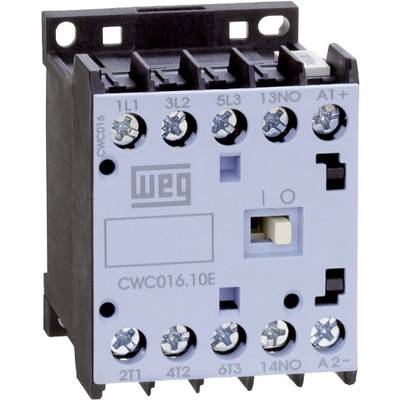 WEG CWC07-10-30C03 Contattore  3 NA 3 kW 24 V/DC 7 A con contatto ausiliario   1 pz.