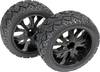 Ruote complete 1:10 Buggy Absima Tarmac forward 5 raggi Nero 1 Paio/a