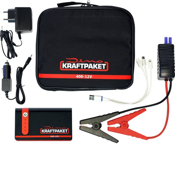 Jump Starter - Sistema di accensione rapido Dino KRAFTPAKET KRAFTPAKET 9000m Ah 136103 Corrente davviamento ausiliaria (12 V)=200 A - Jump Starter - Sistema di accensione rapido Dino KRAFTPAKET KRAFTPAKET 9000m Ah 136103 Corrente davviamento ausiliaria (12 V)=200 A -