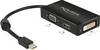 Delock 62631 DisplayPort / VGA / HDMI / DVI Adattatore [1x Spina Mini DisplayPort - 1x Presa VGA, Presa HDMI, Presa DVI 24+1 poli] Nero con nucleo in ferrite 16.00 cm