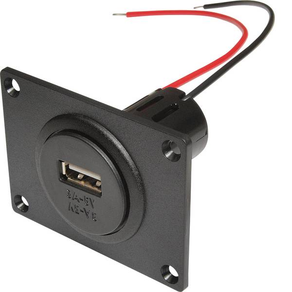 Accessori per presa accendisigari - ProCar Presa Power da incasso USB con piastra di montaggio Portata massima corrente=3 A Adatto per USB-A - Accessori per presa accendisigari - ProCar Presa Power da incasso USB con piastra di montaggio Portata massima corrente=3 A Adatto per USB-A -