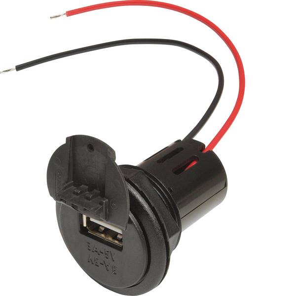 Accessori per presa accendisigari - ProCar Presa Power da incasso USB con coperchio Portata massima corrente=3 A Adatto per USB-A - Accessori per presa accendisigari - ProCar Presa Power da incasso USB con coperchio Portata massima corrente=3 A Adatto per USB-A -