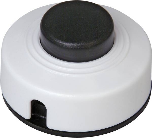 Kopp 191801088 Interruttore a pedale con piastra antistrappo Nero, Bianco 1 x Off / On 2 A   1 pz.