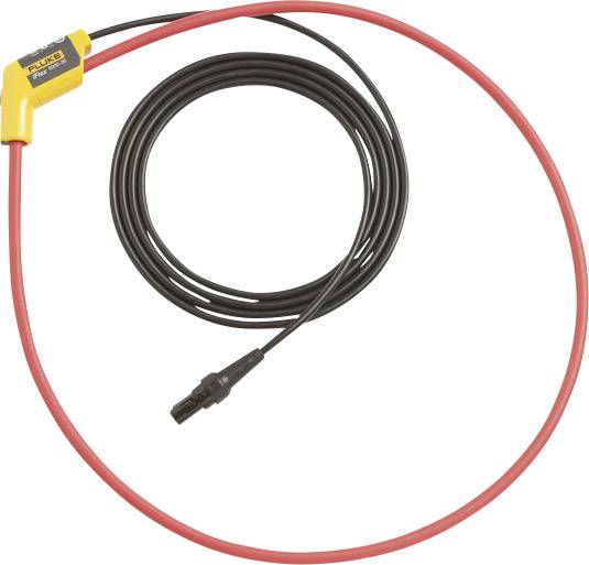 Adattatore flessibile a pinza amperometrica per strumenti di misura, cavo nero con filo rosso. Adatto per misurazioni di corrente precise.