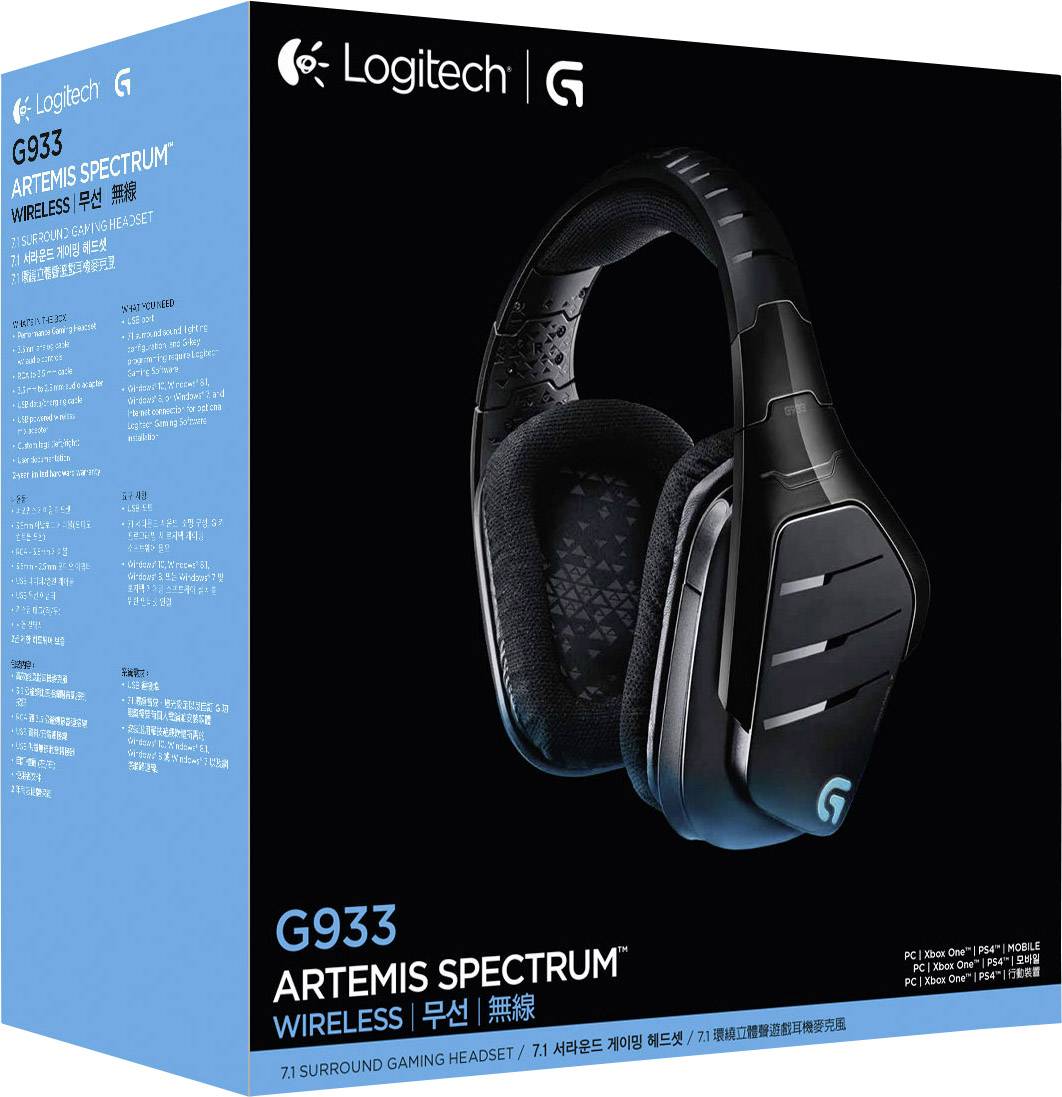 Logitech Gaming G933 Artemis Spectrum Gaming Cuffie Over Ear via cavo 7,1  Surround Nero Riduzione del rumore del microfo | Conrad.it
